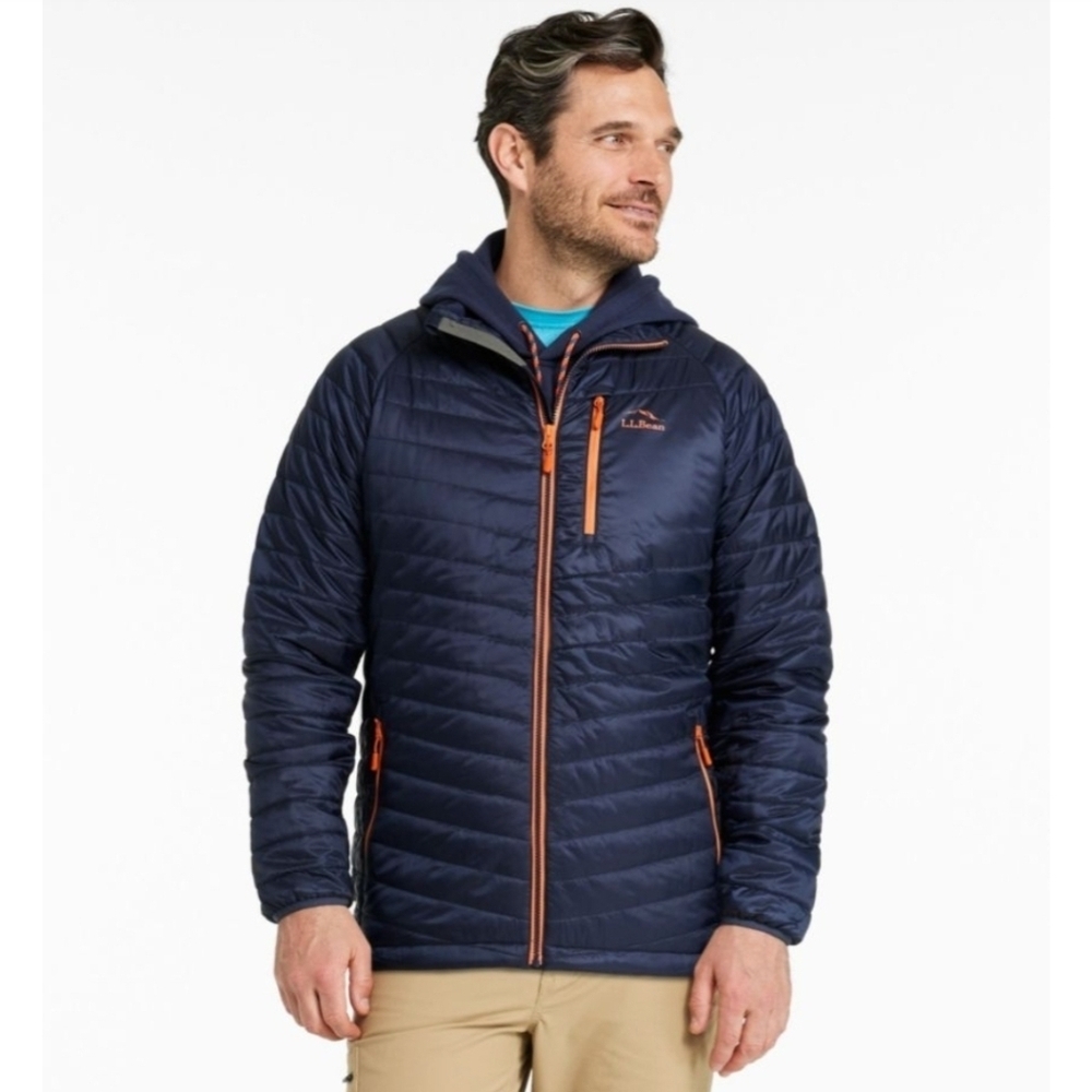 L.L. Bean PrimaLoft Packaway Hooded Jacket - Men's Sz S Reg